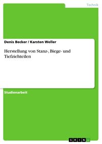 Produktbild: Herstellung von Stanz-, Biege- und Tiefziehteilen