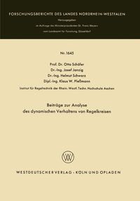 Produktbild: Beitr&auml;ge zur Analyse des dynamischen Verhaltens von Regelkreisen