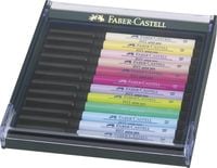 Faber-Castell Tuschestift PITT Artist Pen Brush 12er Set Pastell