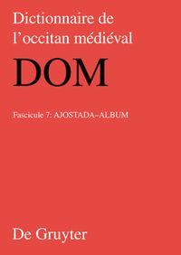 Bild vom Artikel Dictionnaire de l’occitan médiéval (DOM) / ajost-album vom Autor 