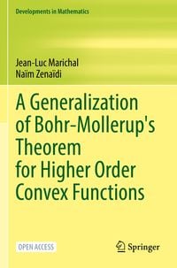 Produktbild: A Generalization of Bohr-Mollerup's Theorem for Higher Order Convex Functions