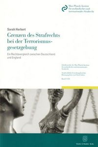 Produktbild: Grenzen des Strafrechts bei der Terrorismusgesetzgebung.