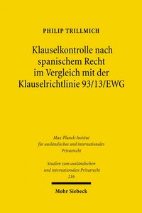 Produktbild: Klauselkontrolle nach spanischem Recht im Vergleich mit der Klauselrichtlinie 93/13/EWG