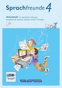 Produktbild: Sprachfreunde 4. Schuljahr - Ausgabe Süd (Sachsen, Sachsen-Anhalt, Thüringen) - Arbeitsheft mit interaktiven Übungen auf scook.de