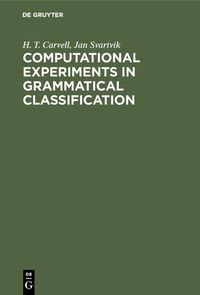 Produktbild: Computational Experiments in Grammatical Classification