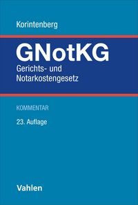 Produktbild: Gerichts- und Notarkostengesetz. GNotKG