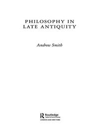 Produktbild: Philosophy in Late Antiquity