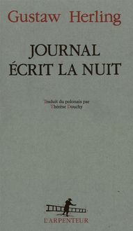 Produktbild: Journal &eacute;crit la nuit