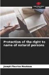 Produktbild: Protection of the right to name of natural persons