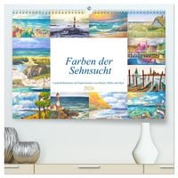 Produktbild: Farben der Sehnsucht - Landschaftsmalerei mit Impressionen von K&uuml;sten, H&auml;fen und Meer (hochwertiger Premium Wandkalender 2026 DIN A2 quer), Kunstdruck in Hochglanz