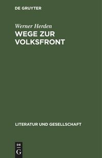 Produktbild: Wege zur Volksfront