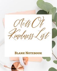 Produktbild: Acts Of Kindness List - Blank Notebook - Write It Down - Pastel Rose Gold Pink - Abstract Modern Contemporary Unique