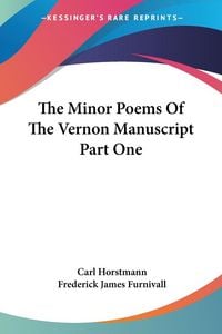 Produktbild: The Minor Poems Of The Vernon Manuscript Part One
