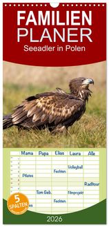 Produktbild: Familienplaner 2026 - Seeadler in Polen mit 5 Spalten (Wandkalender, 21 x 45 cm) CALVENDO