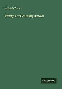 Produktbild: Things not Generally Known