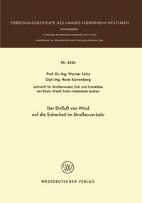 Produktbild: Der Einflu&szlig; von Wind auf die Sicherheit im Stra&szlig;enverkehr