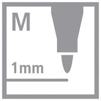 Filzstift mit Kappenring - STABILO Cappi - 12er Pack - mit 12 verschiedenen Farben