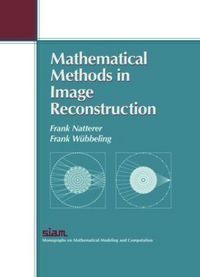 Produktbild: Mathematical Methods in Image Reconstruction