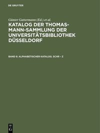 Produktbild: Alphabetischer Katalog. Schr &ndash; Z