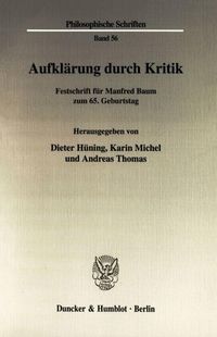 Produktbild: Aufkl&auml;rung durch Kritik.
