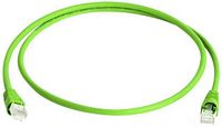 Produktbild: Teleg&auml;rtner 100008644 RJ45 Patchkabel CAT 6a S/FTP 5.00m Gr&uuml;n Flammwidrig, mit Rastnasenschutz, Paarschirm, doppelt geschirmt