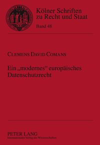 Produktbild: Ein &laquo;modernes&raquo; europaeisches Datenschutzrecht