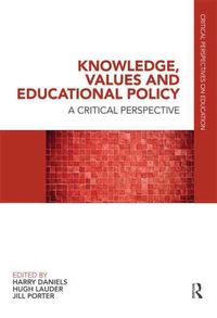 Produktbild: Knowledge, Values and Educational Policy