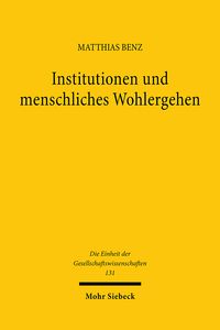 Produktbild: Institutionen und menschliches Wohlergehen