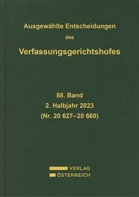 Produktbild: Ausgewählte Entscheidungen des Verfassungsgerichtshofes