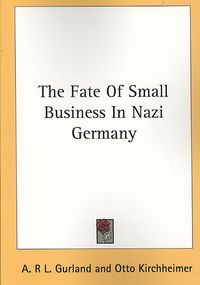 Produktbild: The Fate of Small Business in Nazi Germany