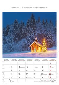 Alpen 2024 - Bild-Kalender 23,7x34 cm - The Alps - Wandkalender