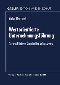 Produktbild: Wertorientierte Unternehmungsf&uuml;hrung