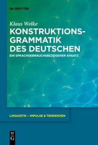 Produktbild: Konstruktionsgrammatik des Deutschen