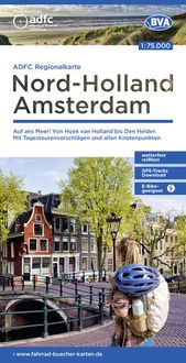 Bild vom Artikel ADFC-Regionalkarte Nord-Holland Amsterdam, 1:75.000, mit Tagestourenvorschlägen und allen Knotenpunkten, reiß- und wetterfest, E-Bike-geeignet, GPS-Tr vom Autor Allgemeiner Deutscher Fahrrad-Club e.V. (ADFC)