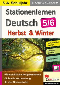 Produktbild: Stationenlernen Deutsch - Herbst & Winter / Klasse 5-6