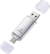 Produktbild: Renkforce RF-USBOS-230 USB-Stick 64GB Silber RF-6688140 USB-A, USB-C&reg;