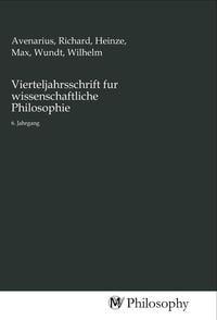 Produktbild: Vierteljahrsschrift fur wissenschaftliche Philosophie