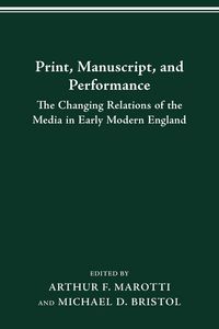Produktbild: Print, Manuscript, and Performance