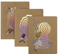 Produktbild: Moleskine Alice im Wunderland Cahier XL (3er-Set), liniert, weicher Einband