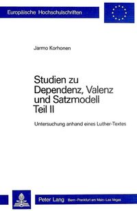 Produktbild: Studien zu Dependenz, Valenz und Satzmodell