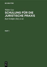 Produktbild: Schulung f&uuml;r die Juristische Praxis