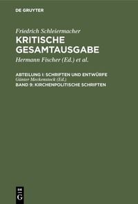 Produktbild: Kirchenpolitische Schriften