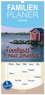 Produktbild: Familienplaner 2026 - Finnlands raue Sch&ouml;nheit mit 5 Spalten (Wandkalender, 21 x 45 cm) CALVENDO