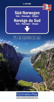 Produktbild: K&uuml;mmerly+Frey Regional-Strassenkarte 1 S&uuml;d-Norwegen 1:325.000