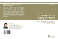Produktbild: Schulleistungen von Sch&uuml;lern mit niedriger Intelligenz in Klasse 1