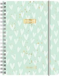 Produktbild: Sch&uuml;lerkalender 2026/2027 "Hearts" | A6, Kunststoff