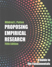 Produktbild: Patten, M: Proposing Empirical Research