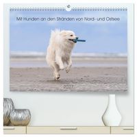 Produktbild: Mit Hunden an den Str&auml;nden von Nord- und Ostsee (hochwertiger Premium Wandkalender 2027 DIN A2 quer), Kunstdruck in Hochglanz