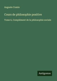 Produktbild: Cours de philosophie positive