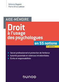Produktbild: Aide-m&eacute;moire - Droit &agrave; l'usage des psychologues -2e &eacute;d.